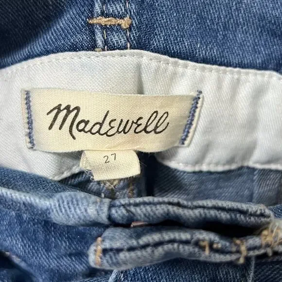 Madewell Paperbag Wide Leg Crop Jeans 27 Bygrove Wash - Picture 3 of 5